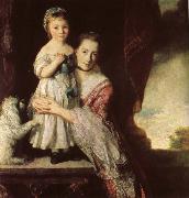 Sir Joshua Reynolds Georgiana,Countess Spencet and Lady Georgiana Spencer oil painting on canvas
